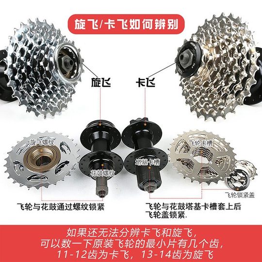 Mountain Bike Bicycle 6/7/8-Speed Freewheel 18-Speed 21-Speed 24-Speed Cassette Three-Piece Chainring Universal Fit
