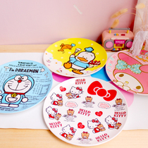 Cartoon easy bear Melamine melamine tableware round cake plate shallow plate Fruit snack plate 8-inch round plate