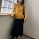 WANGXO diện skinny mùa thu đông mới bó sát cổ cao tay dài chạm đáy áo nữ 2018 mới đầy đủ áo len đen áo lên