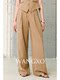 Wangxo｜High-End Tencel Linen Spliced with Acetate Satin｜Blazer & Belted Vest & Pleated Straight-Leg Pants
