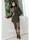 Wangxo｜High-Density Wool Floral Yarn Looped Woolen Fabric｜Notched Lapel Double-Breasted Double-Pocket Waist-Cinching Blazer