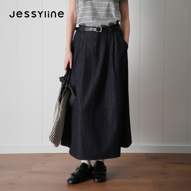 Jessyline2026 Autumn New Collection Jessyline High-Waisted A-Line Denim Skirt 631112420