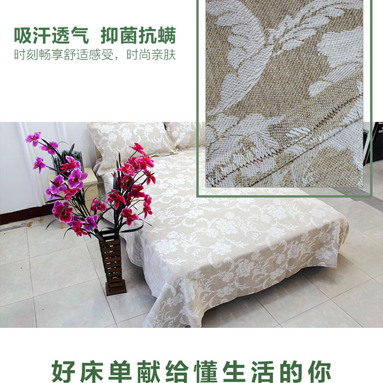 Hama đôi cần cẩu cao cấp vải lanh thêu ban đầu mưa lớn sương dày jacquard đôi mùa hè mat gối gối - Thảm mùa hè chiếu trúc 1m8x2m