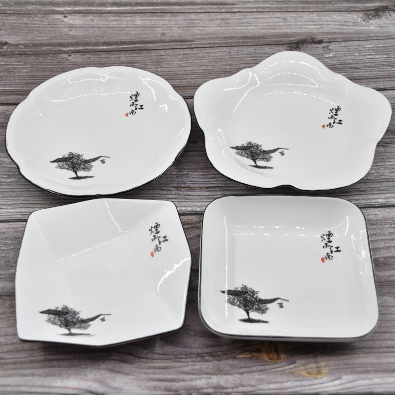 Net red ins ceramic small dish put small dish odd-shaped dish loaded dish mixed dish commercial dipping sauce household personality creative