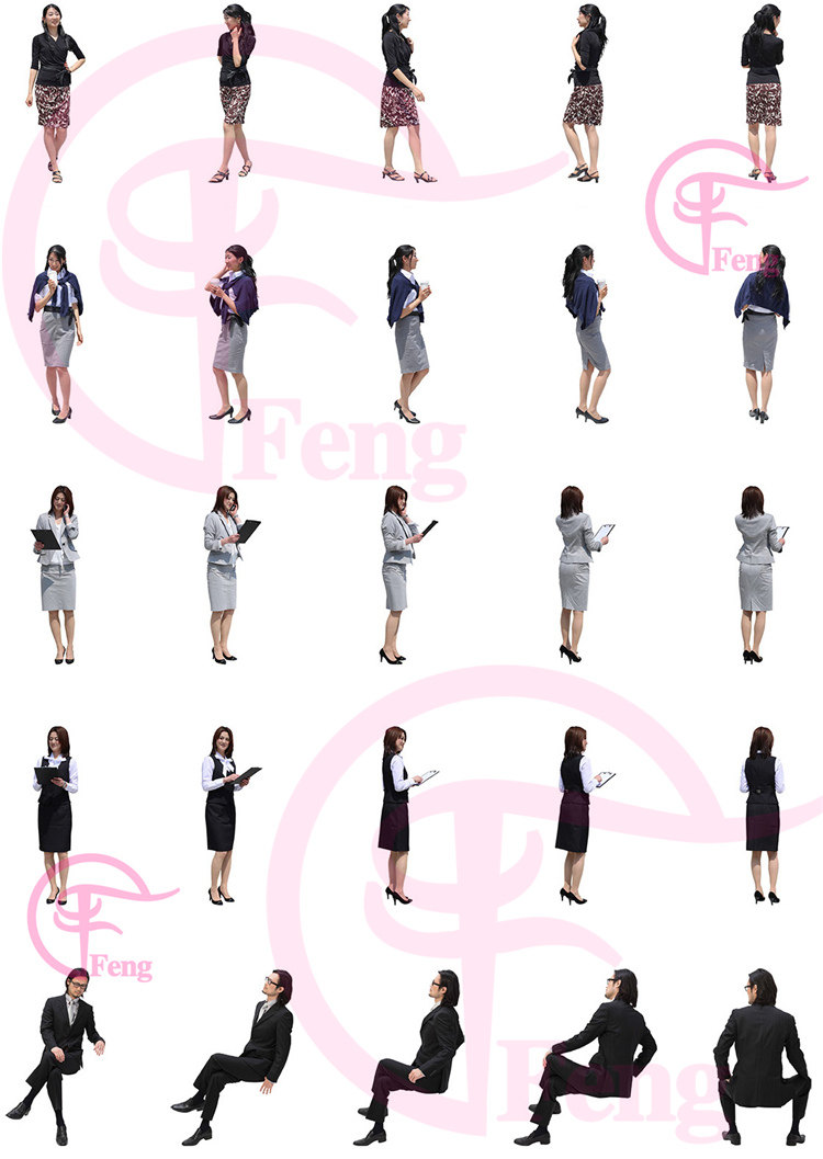 PS高清亚洲中国商务服务人物职场办公接待会议PNG免抠素材免扣