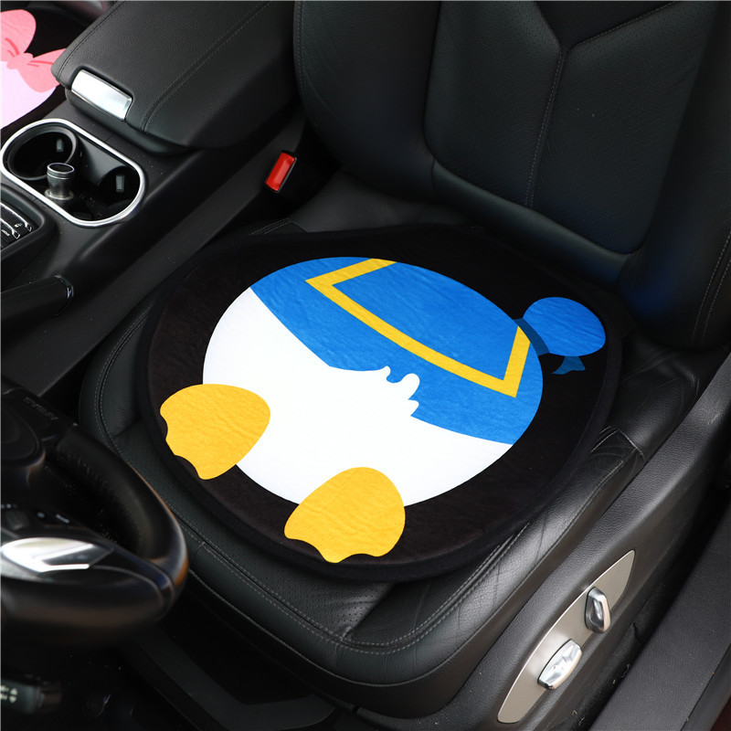 Cartoon Back Shadow Car Cushion Plush Cute Car Single Sheet Cushion Creative On-board Car Cushion Winter Warm