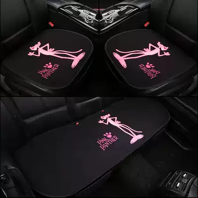 New cartoon car seat cushion winter short plush three-piece set without backrest non-slip monolithic rear cute female seat cushion