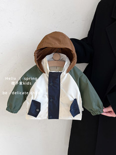 Люди одежда 2025 весенний и осенний сезон. новый красивый ребенок женский подбор цветов закрытый случайный куртка ребенок мода ребятишки