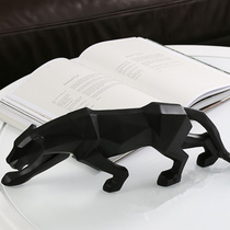 Xin Weijia resin crafts cheetah leopard Nordic ins geometric cut living room home design ornaments