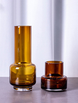 Modern Nordic geometric vase amber B&B home bedroom TV cabinet dining table classic soft decoration