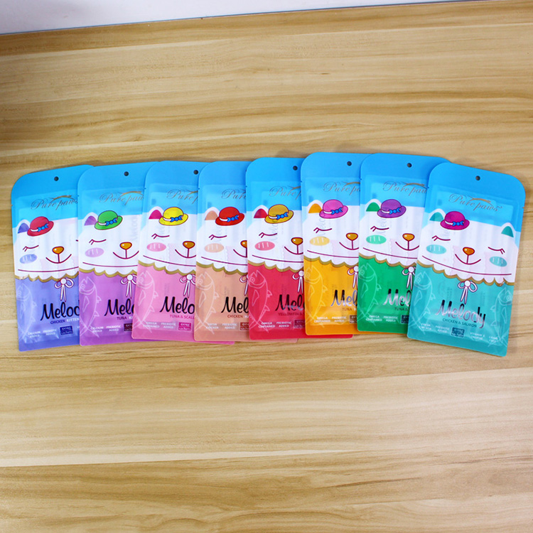 仕 PurePaws mèo lỏng chất lỏng thịt mèo ăn nhẹ dinh dưỡng vào một con mèo nhỏ để bóng tóc 14g * 4 túi catsrang 5kg