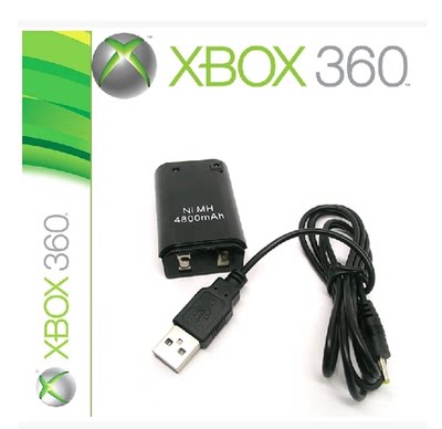 XBOX 360 wireless hands connect battery pack to charging line any USB port can be charged