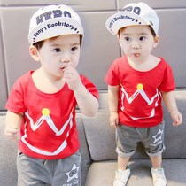 New 2018 summer boys short-sleeved T-shirt middle and small children baby half-sleeved Korean version of 3-4 years old childrens summer fashion trend