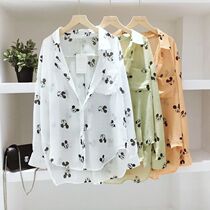 High-end sunscreen coat summer sunscreen coat summer thin breathable personality summer thin shirt printed ultra-thin air-conditioned shirt