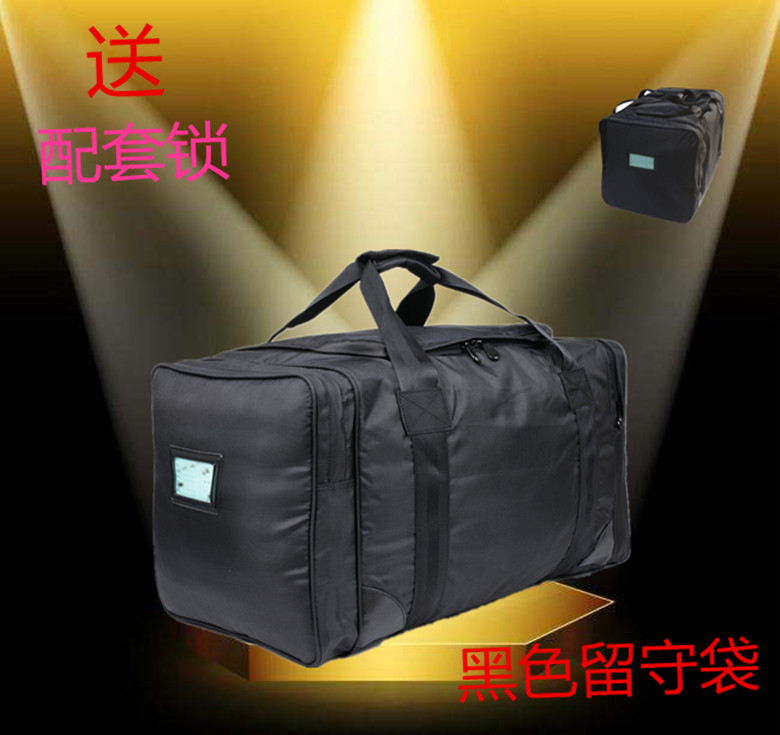  Black left-behind bag Large capacity land handbag Rucksack Outdoor storage bag transport bag Travel travel bag 