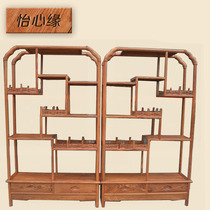 Solid wood Chinese Bogu rack Rosewood multi-treasure pavilion Mahogany tea cabinet Antique shelf entrance partition tea rack