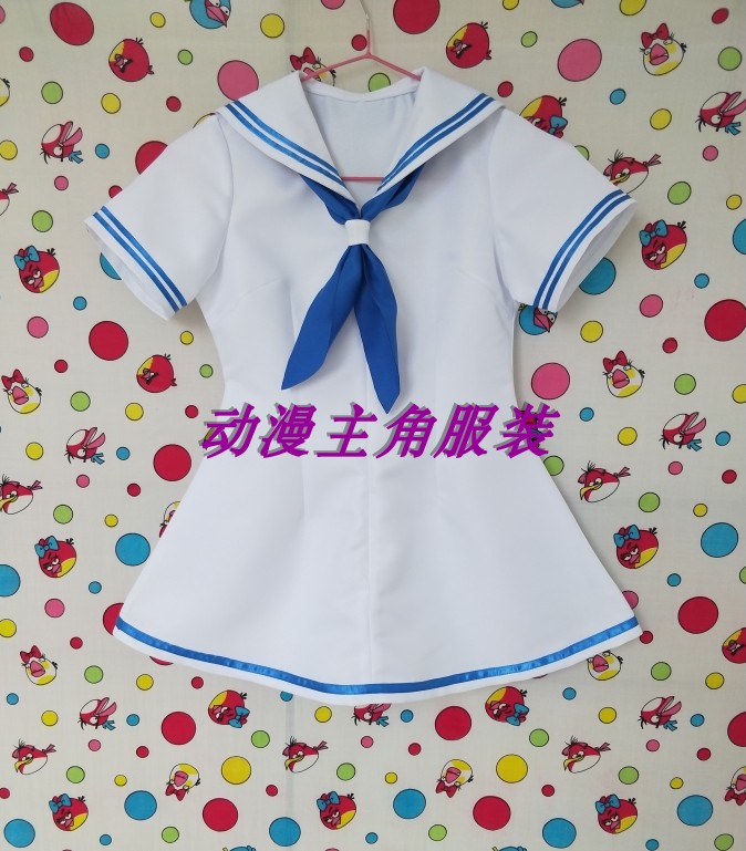 Cartoon Protagonist Costume) COSPLAY dress set as sailor to wear white dress and dress for a dress