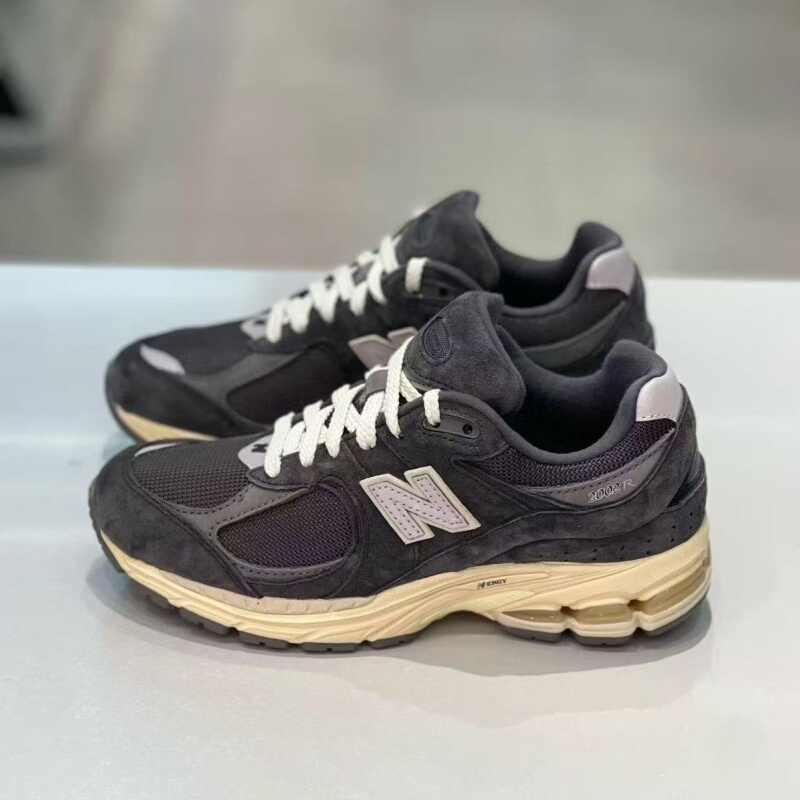 High-Appearance Men's Shoes 2002R Carbon Gray Mesh Breathable Nb Women's Shoes Retro Couple Height-Increasing Sports Casual Running Shoes
