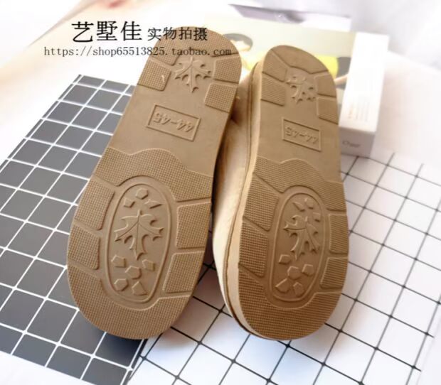 Mùa thu và mùa đông thêu gấu bông nhà thỏ đôi mẫu dày đáy chống trượt ấm áp thời trang dép bông Baotou dép hermes nữ