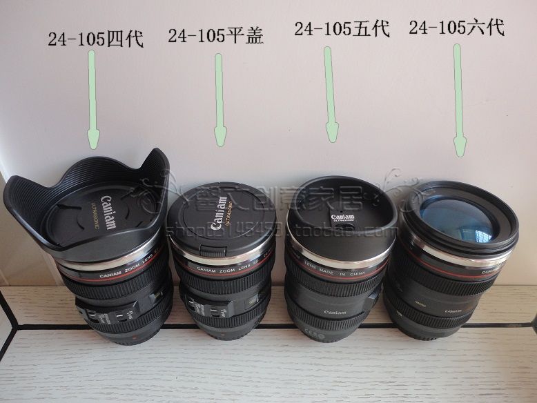 Canon SLR camera lens cup tự động trộn ly cà phê cách nhiệt có thể được in LOGO thép không gỉ bên trong cup