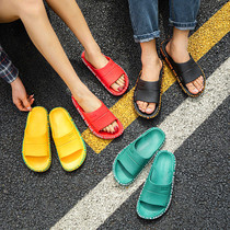 Slippers mens summer slippers mens outdoor wear trend Korean style slippers couples slippers one-word slippers outdoor beach sandals and slippers