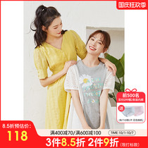 Pregnancy color pregnant women summer dress 2021 new cotton Korean knitted large size casual short sleeve dress