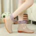 Mùa xuân và mùa thu mưa mùa đông nữ thời trang ống ngắn overshoes giày trượt nước giày cao su ngọt ngào giày cao gót ấm mưa cao su bọc giày đi mưa Rainshoes