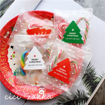 200 stickers Christmas sealing stickers Classic color Christmas Tree shape sealing stickers Gift packaging stickers Candy bag stickers