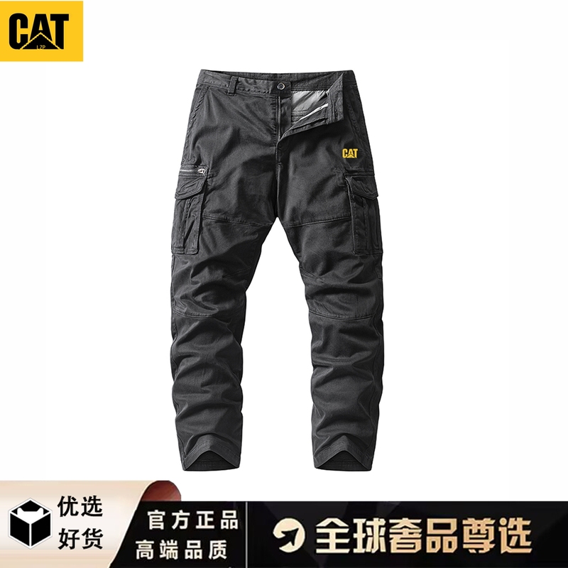 Vintage Distressed Work Pants for Men 2026 New American Style Outdoor Spring and Autumn Pure Cotton Slim Fit Casual Trousers