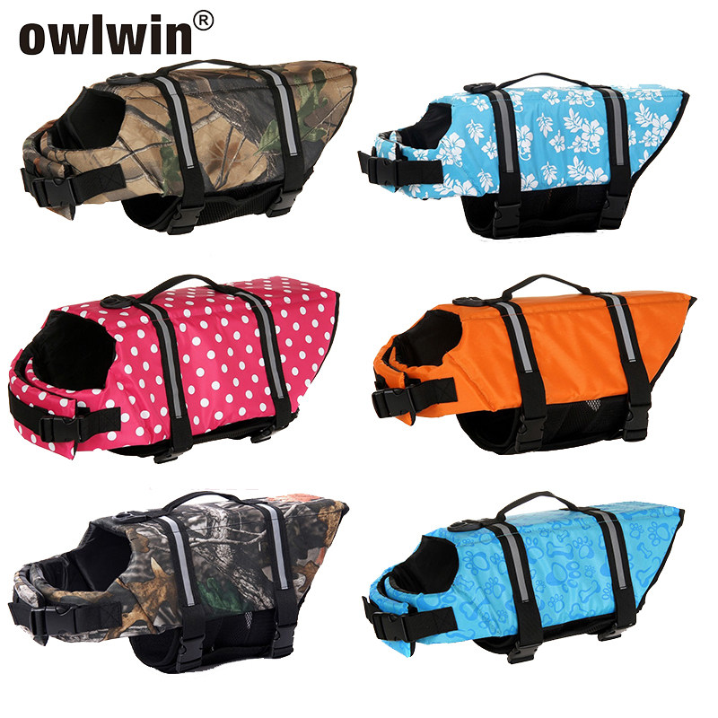 owlwin pet dog life vest dog swim suit big small and medium dog safety summer tour clothing 11 color