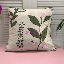 American Fields Garden Style Ink Painting Embroidered Fabric Adornment cushions Car waist leans on hold pillows