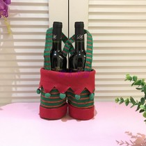 Christmas Christmas Peace Night Elf Sleeve Pants Wine Bottle Clothes Bar Restaurant Party Champagne Red Wine Set