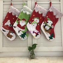 Christmas Christmas Eve simulation snow-like embroidered Christmas socks Christmas boots large gift bag