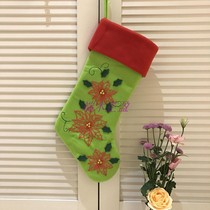 Christmas Christmas Eve foam printing Christmas flowers Christmas socks large gift bags candy socks