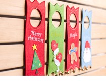 Christmas Christmas Eve Santa ginger Gingerbread Doll Gloves Door Hanging Mall Shop Window Clot View Doorplate Pendant
