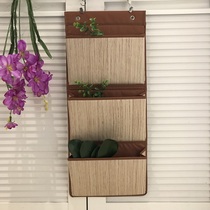 Oxford Cloth Folded Wall Headboard Triple Finishing Containing hanging bag