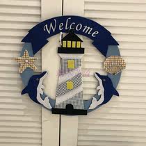 Mediterranean Mediterranean style door hanging bar cafe styling house restaurant fabric wreath decoration