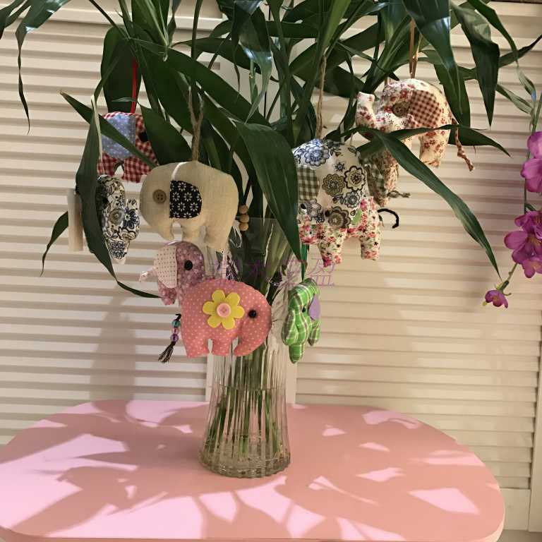 Tianjin Country Elephant Cloth Hangpin Key Closed Car Hanging Mobile Phone Hanging Kindergarten Creative Gift Accessories