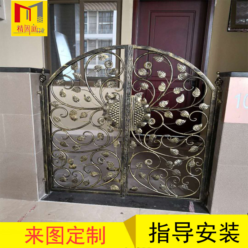 Eurostyle Iron Art Gate Courtyard Door Garden Villa Iron Art Door Theft Protection Village Single Double Open Door Customizable-Taobao