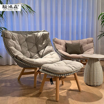 Outdoor Leisure Table And Chairs Patio Embalming Wood Balcony Small Table And Chairs Net Red One Table Two Chairs Combined Sloth Rattan Chair Sofa