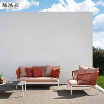 Outdoor Sofa Leisure Balcony Terrace Garden Vines Vines Creative Furnishings Nordic Single Double Sofa Combined Sample Board Room