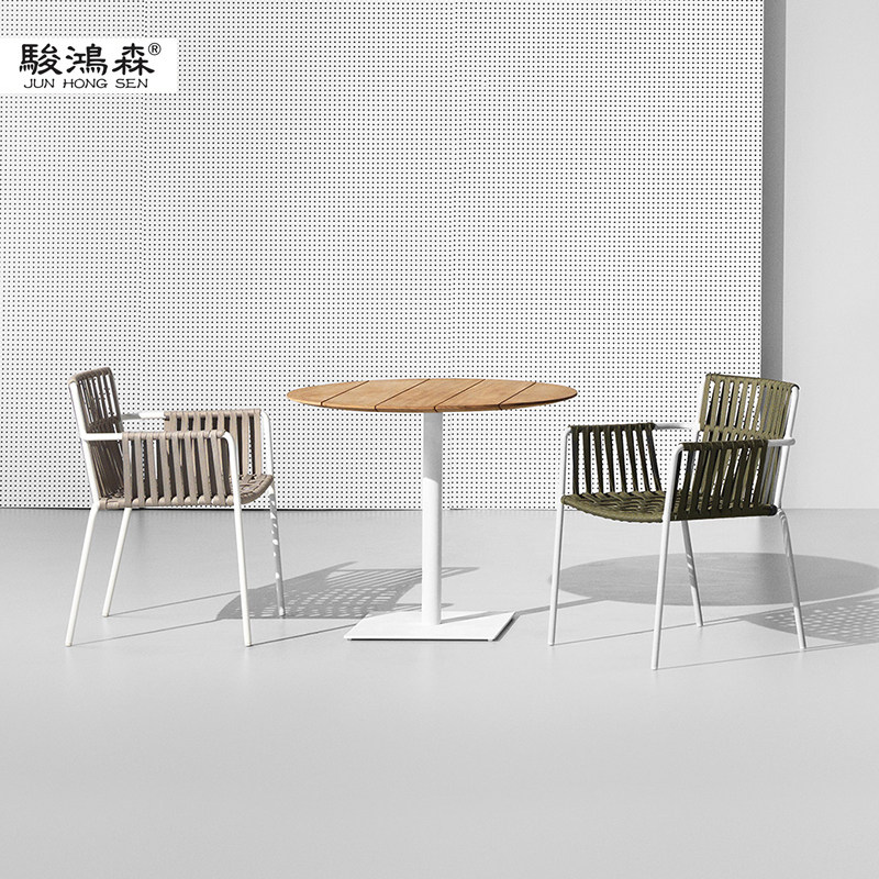 Nordic Balcony Little Table and Chair Network Red House User Outer Table and Chair Courtyard Combined Simple Leisure Open-Tiny Vine Chair Three Piece Set