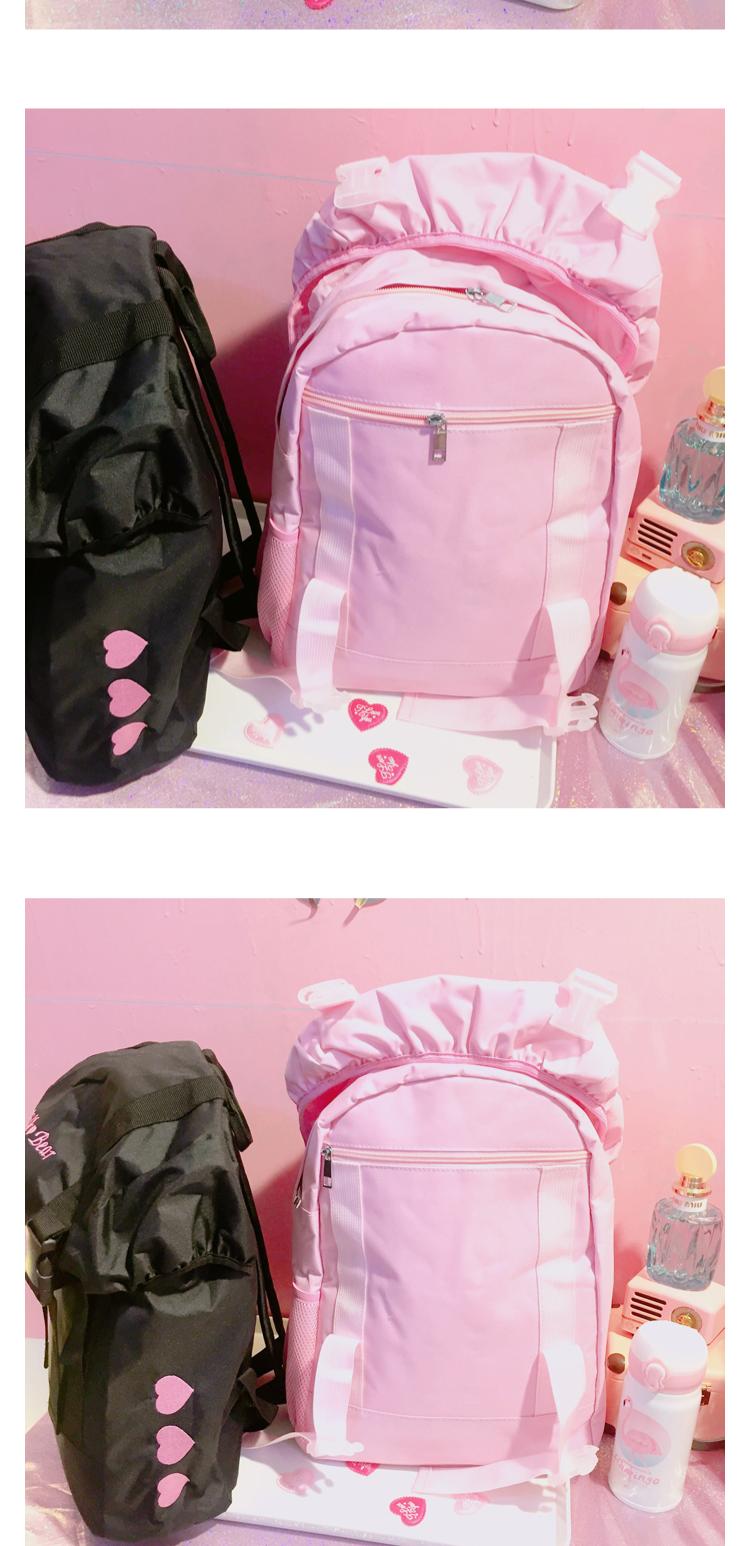 Hàn Quốc Harajuku ulzzang dễ thương chữ thêu yêu thương em gái mềm túi vải trường cặp cho bé gái