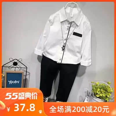 Shirt boys Korean version of the trend handsome 2021 new autumn children's white shirt spring thin long-sleeved tide children's top