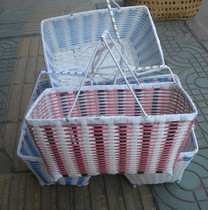 Plastic basket Hand woven hand-held basket plastic basket