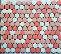 Simple ceramic mosaic Small hexagonal tiles Bathroom wall tiles Floor tiles Background tiles Swimming pool