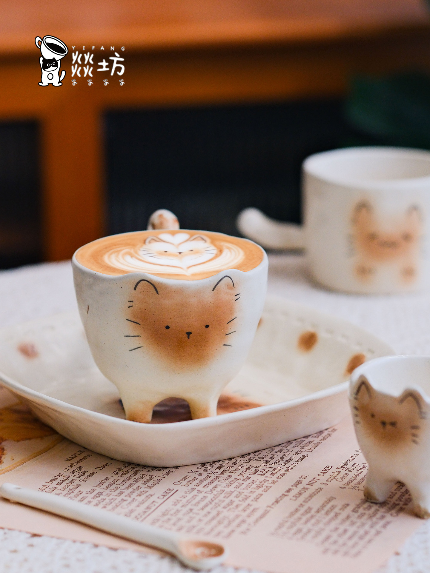 Cat Kiln Original Siamese Cat Mug – Hand-Painted Ceramic Coffee Tea Cup, Adorable Cat Design – Perfect for Home, Office or Afternoon Tea