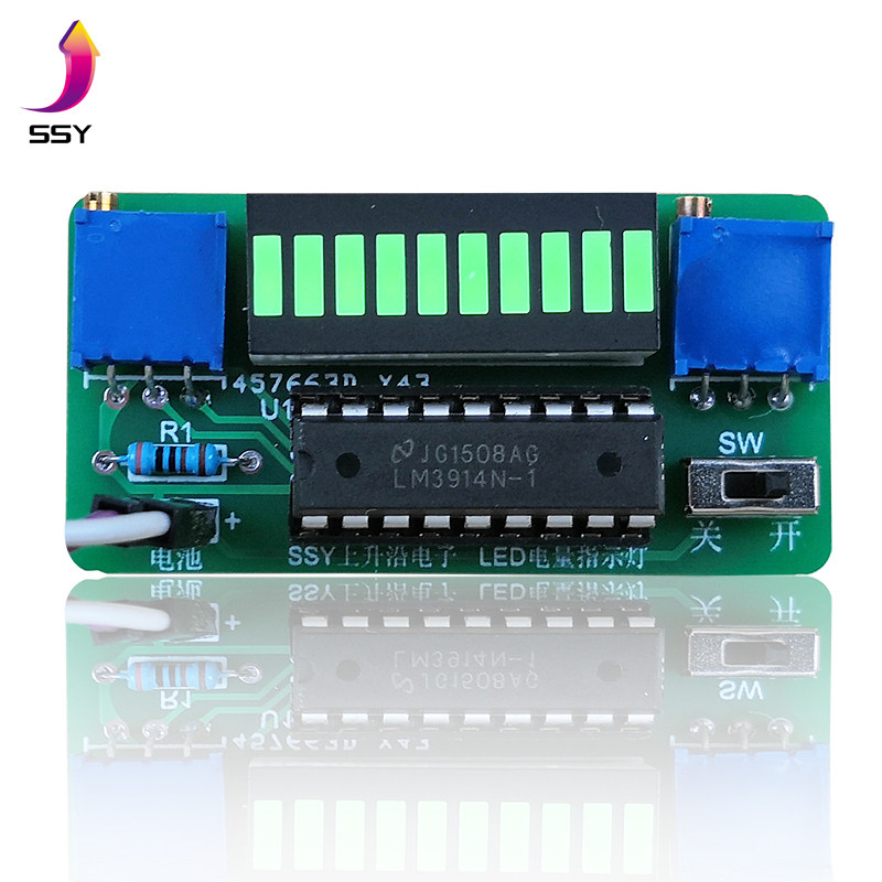 (loose piece) LED power indicator lamp kit power display meter tester 2 4-20v battery available