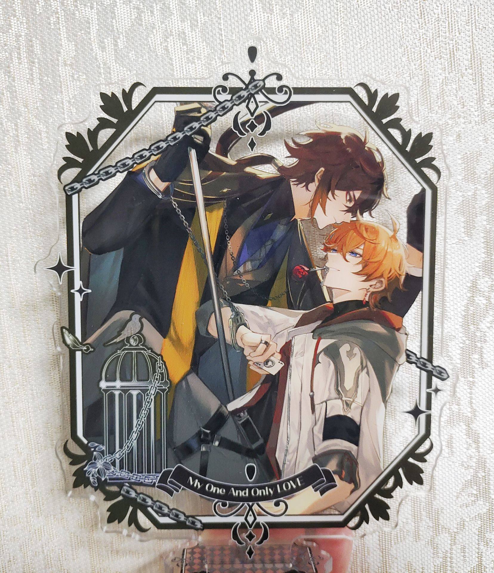 原神离达钟公《瞒天过海》立牌拍立得徽章色纸挂画钟离达达利亚