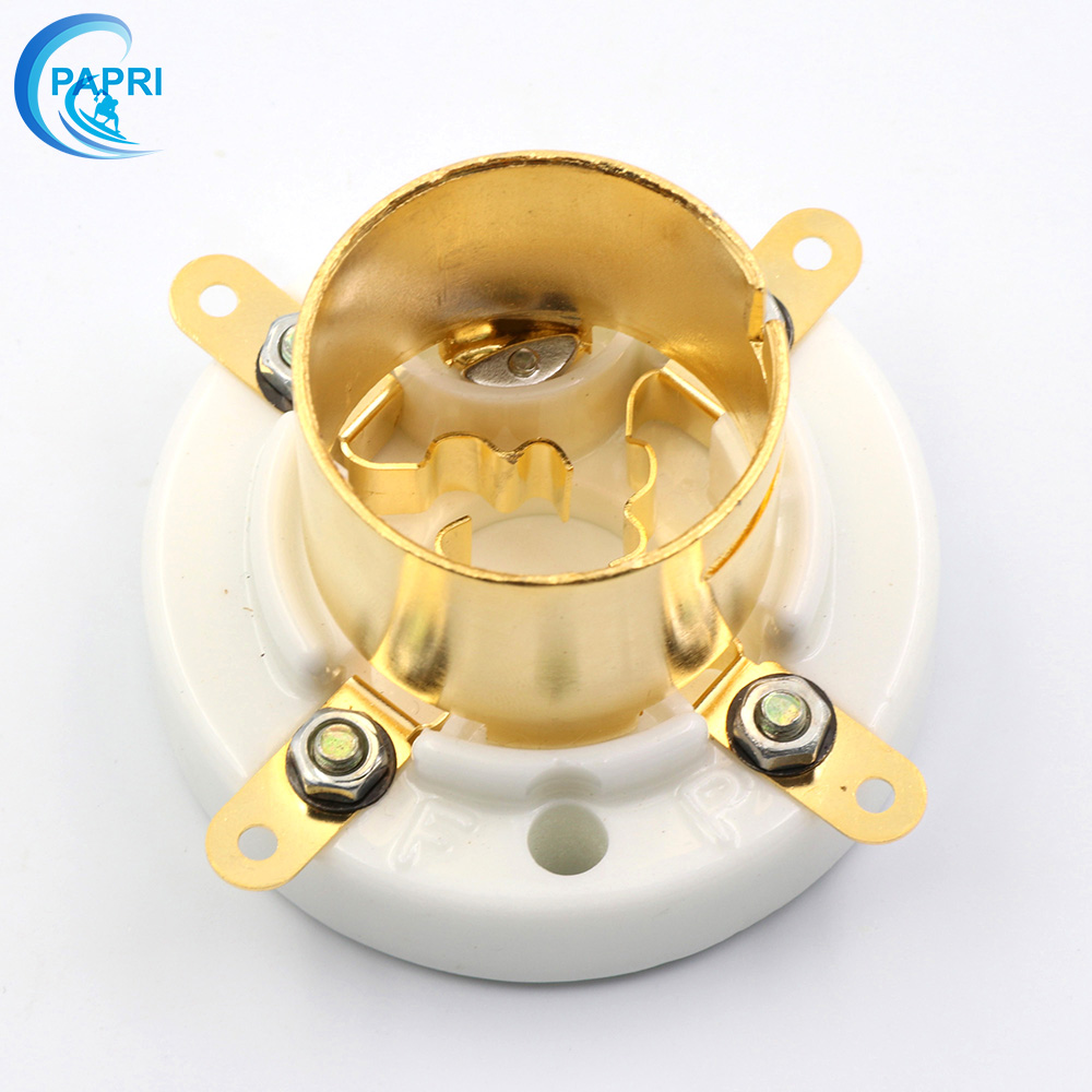 Ceramic gilded fourth foot GZC4-1B-G in-line large 4 foot socket for 300B 811 2A3